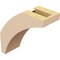 Ekena Millwork 3-inch W x 8-inch D x 8-inch H Thorton Rough Cedar Woodgrain TimberThane Knee Brace, Primed BRCUR03X08X08THRRCPR - alternate 4